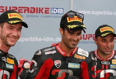 Tripletta Ducati ad Assen in IDM SBK, Lanzi a podio. Massei 1° in Stock